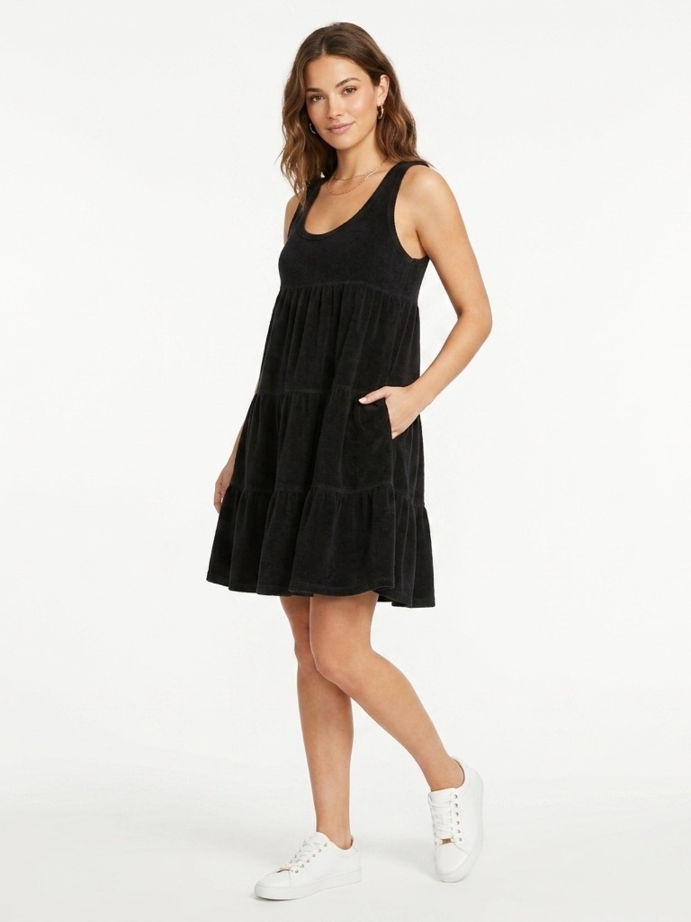 Y2K Victoria's Secret Plush & Lush Black Terry Cloth Dress Cover Up M